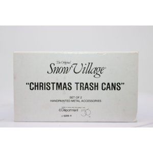 Dept 56 Snow Village - Christmas Trash Cans
